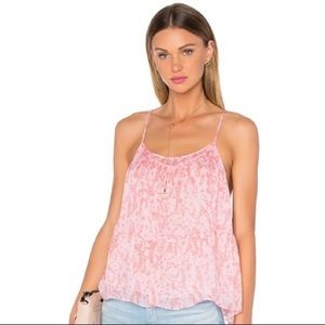 DVF Silk Baylee Layered Coral Tank Top—SZ. Sm